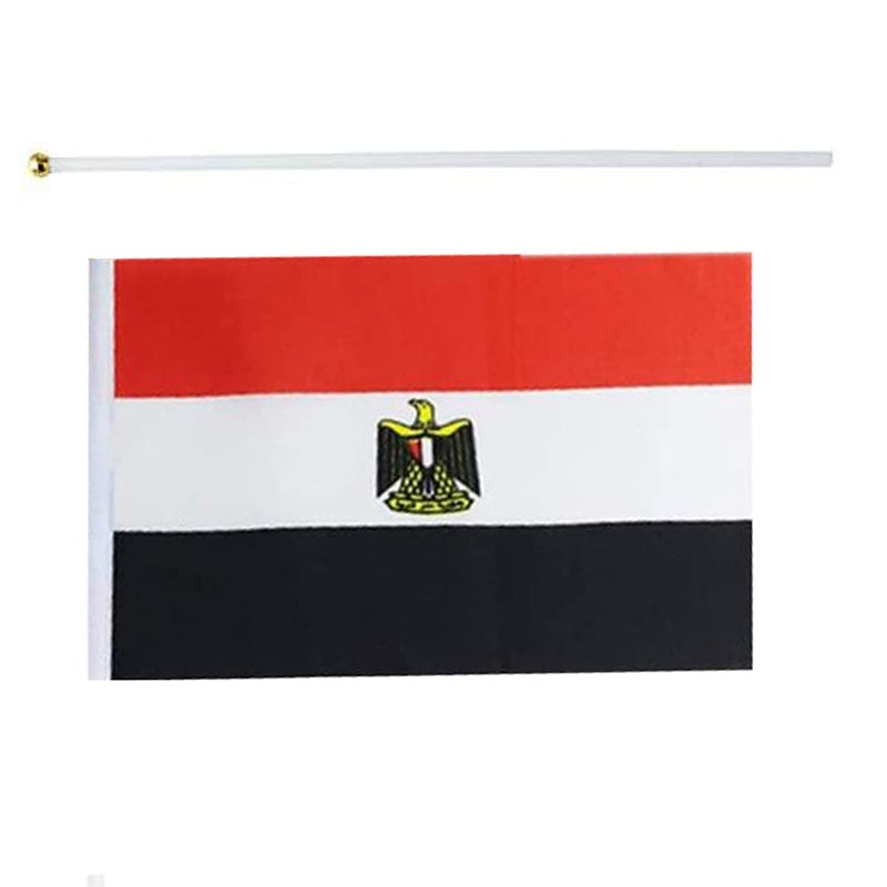 mflagperft Egypt Flag Egyptian Flag, Small Mini Handheld Egypt Flags on Stick, Ideal for Party Parades Sports Events Patriotic Festival Decorations - Image 4